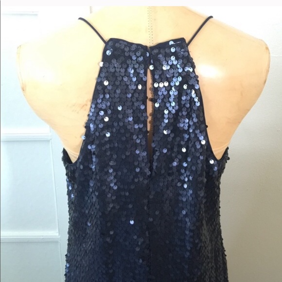 Express navy blue sequin dress - Picture 5 of 6